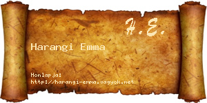 Harangi Emma névjegykártya